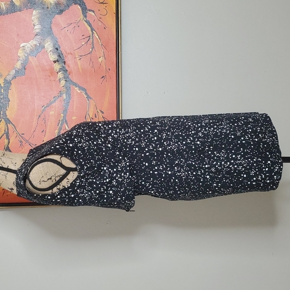 Kate Spade Saturday Black and White Paint Splatter Polka Dot Dress Size 6 - Picture 2 of 8